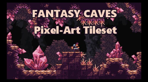 幻想洞窟像素藝術圖塊集