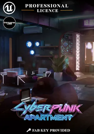Cyberpunk Apartment Interior Environment - 賽博朋克公寓室內環境 (Unreal Engine)