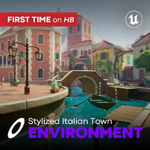 風格化的義大利城鎮