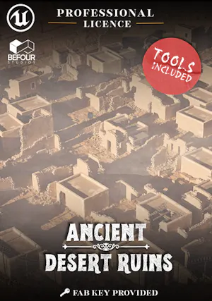 Ancient Desert Ruins Environment w/ Map Generator PCG - 具備地圖生成器 PCG 的古代沙漠遺跡環境(Unreal Engine)