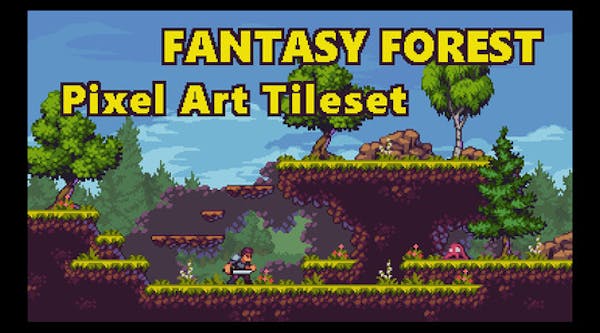 幻想森林像素藝術圖塊集
